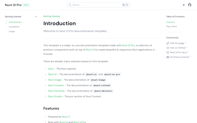 Nuxt UI Pro - Docs